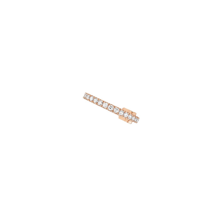 Messika Gatsby single clip-on earring, rose gold, diamonds