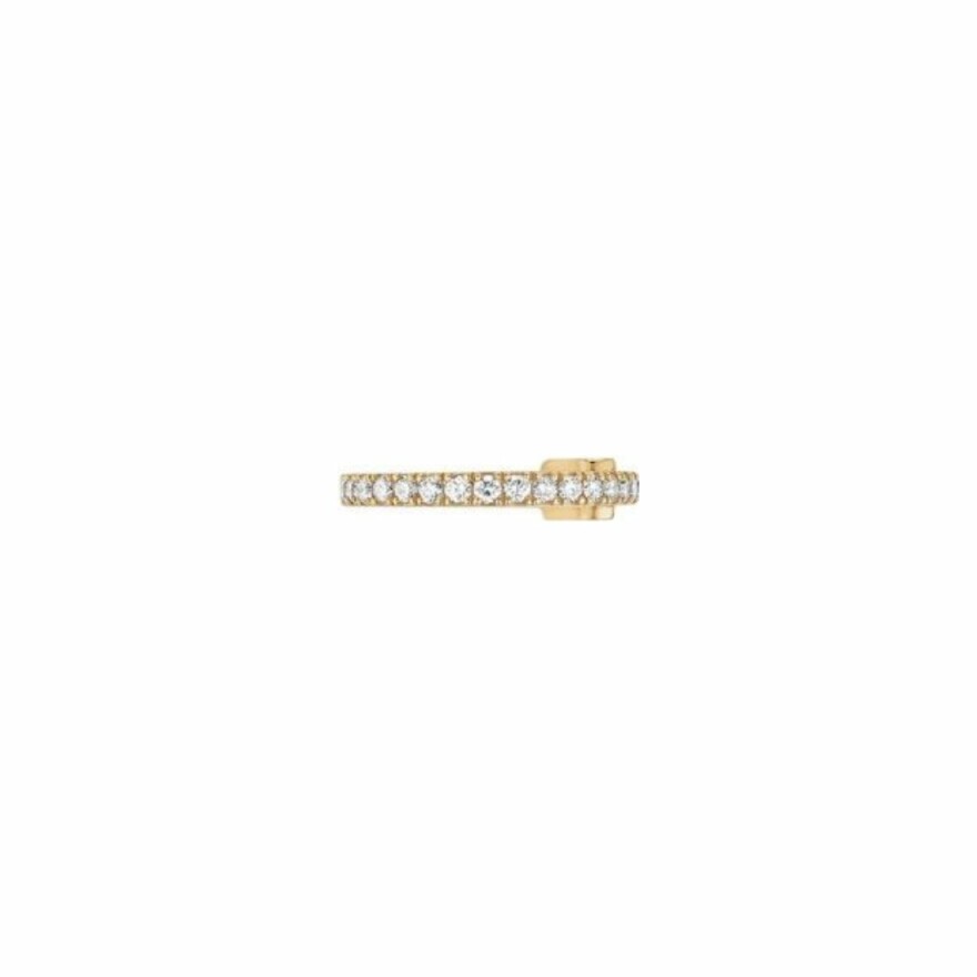 Mono boucle d'oreille clip Messika Gatsby en or jaune et diamants