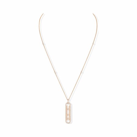 Messika Move 10th necklace, rose gold, diamonds