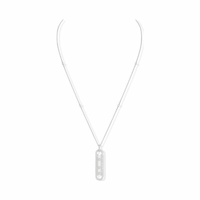 Messika Move 10th PM necklace, white gold, diamonds