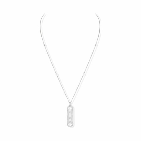 Messika Move 10th PM necklace, white gold, diamonds