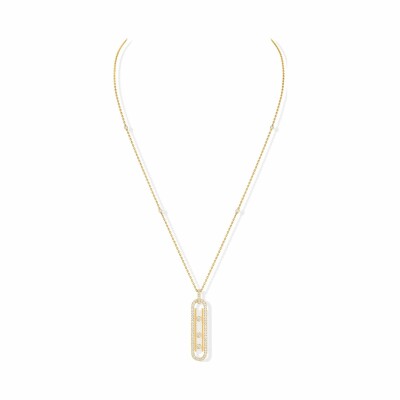 Messika Move 10th PM necklace, yellow gold, diamonds