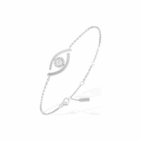 Bracelet Messika Lucky Eye en or blanc et diamants