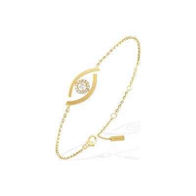 Messika Lucky Eye bracelet, yellow gold and diamonds