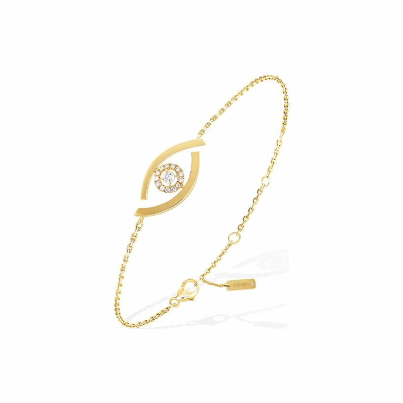 Messika Lucky Eye bracelet, yellow gold, diamonds