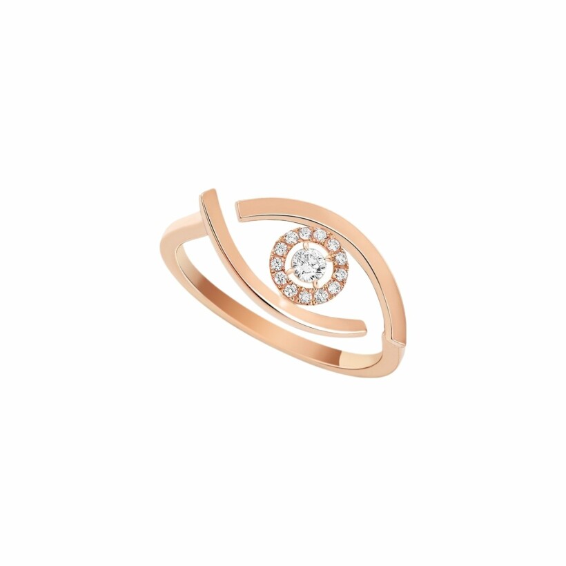 Messika Lucky Eye ring, rose gold, diamonds