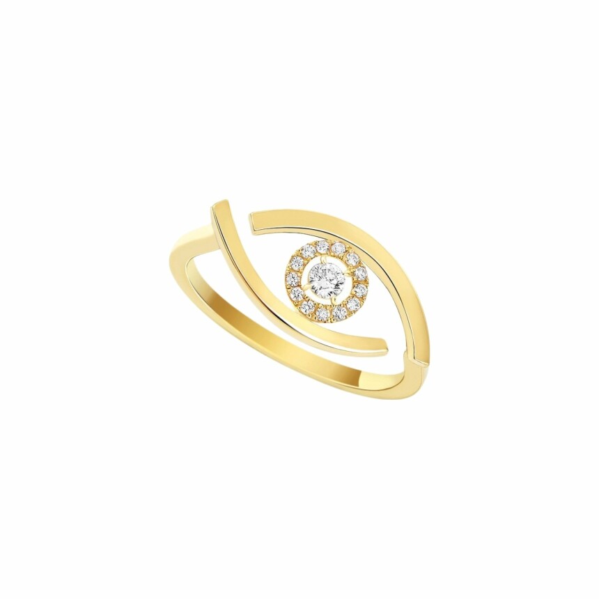 Messika Lucky Eye ring, yellow gold, diamonds