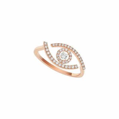 Messika Lucky Eye Pavé ring, rose gold, diamonds