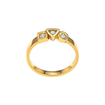 Bague Tournaire Alchimie en or jaune