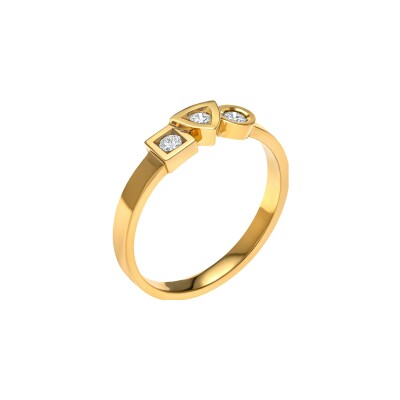 Bague Tournaire Alchimie en or jaune