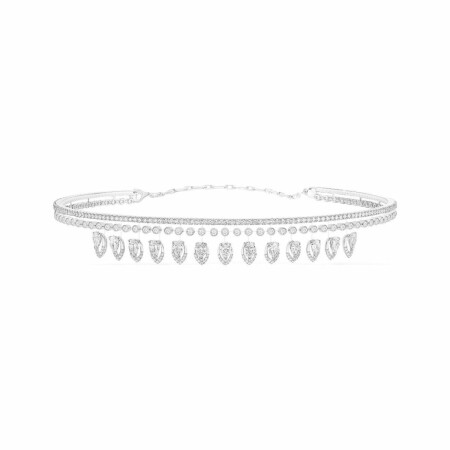 Messika choker skinny necklace, white gold and diamonds