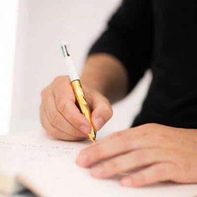 Stylo bille Tournaire x BIC 4 couleurs Orlinski en bronze