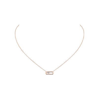 Messika Move Uno necklace, rose gold, diamonds