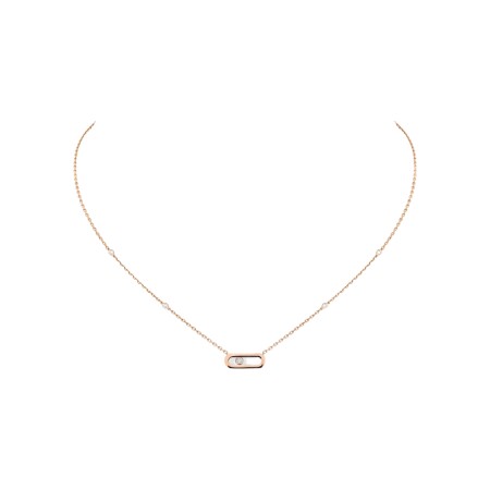 Messika Move Uno necklace, rose gold, diamonds