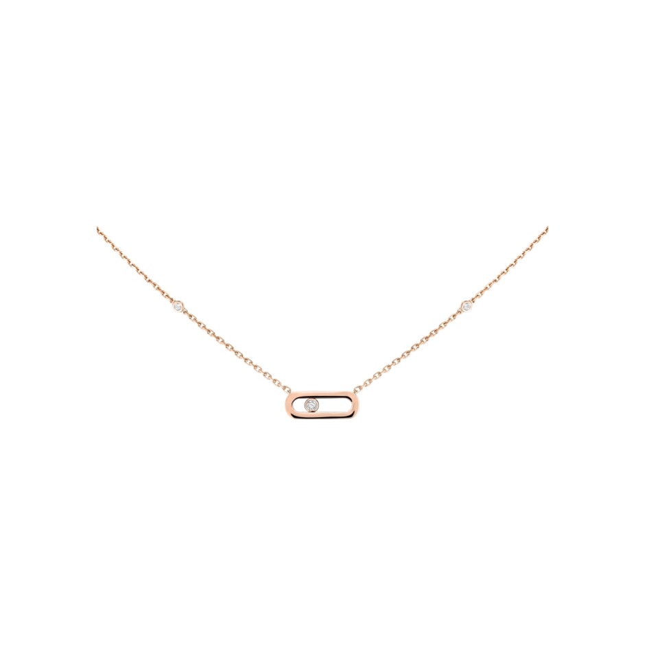 Collier Messika Move Uno en or rose et diamants