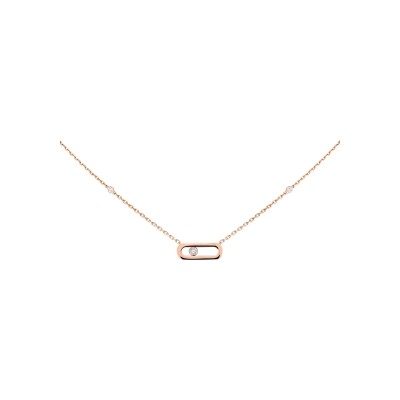 Collier Messika Move Uno en or rose et diamants