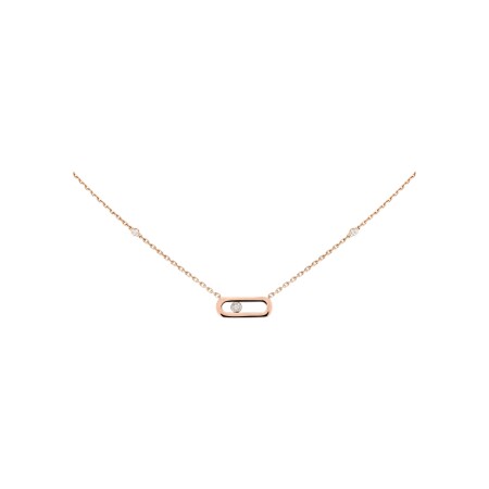 Messika Move Uno necklace, rose gold, diamonds