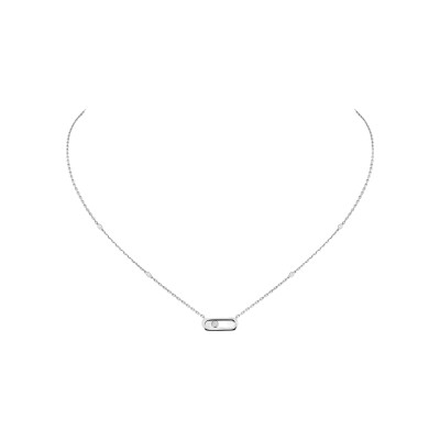 Collier Messika Move Uno en or blanc et diamant