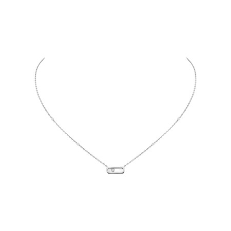 Messika Move Uno necklace, white gold, diamond