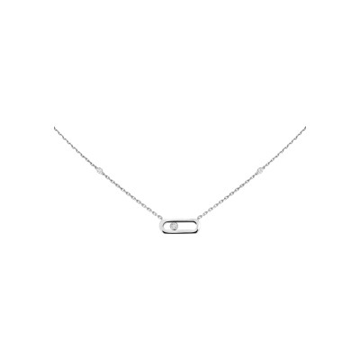 Messika Move Uno necklace, white gold, diamond