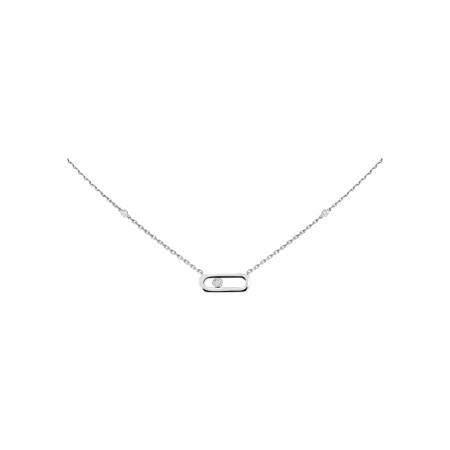 Messika Move Uno necklace, white gold, diamond