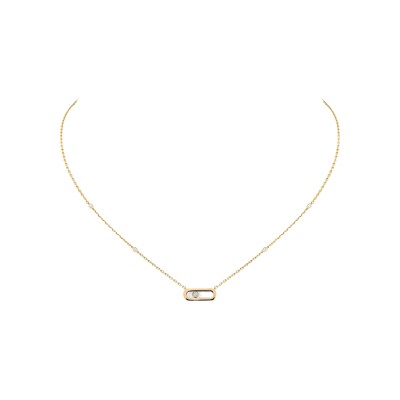 Messika Move Uno necklace, yellow gold, diamond