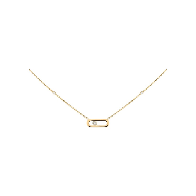 Messika Move Uno necklace, yellow gold, diamond