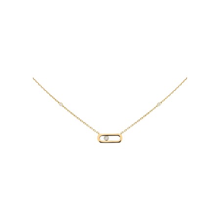 Messika Move Uno necklace, yellow gold, diamond