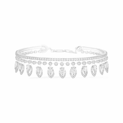 Bracelet Messika Skinny en or blanc et diamants