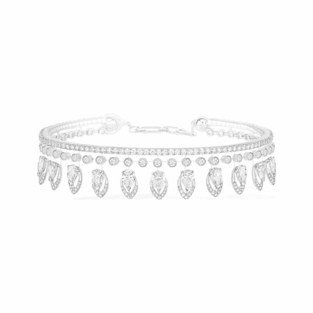 Bracelet Messika Skinny en or blanc et diamants