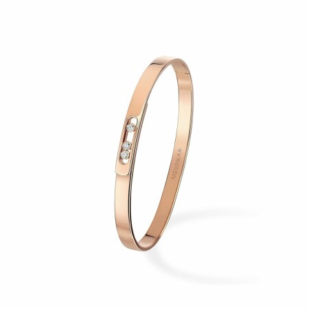 Messika Move Noa PM bangle bracelet, rose gold, diamonds