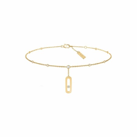 Messika Move Uno ankle bracelet, yellow gold, diamonds