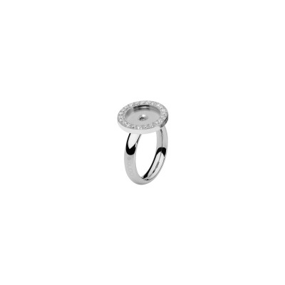 Bague Qudo Portofino en acier, taille 58