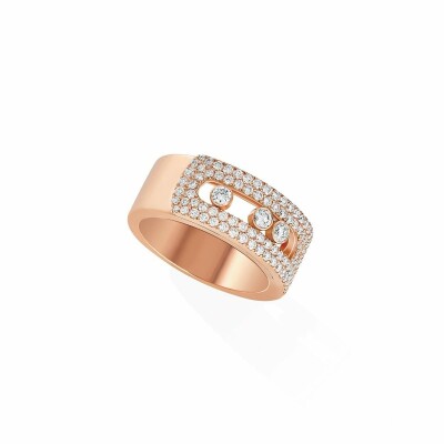 Messika Move Noa ring, pink gold, diamonds