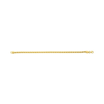 Collier chaîne maille palmier en plaqué or