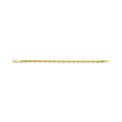 Bracelet chaîne maille fantaisie en plaqué or