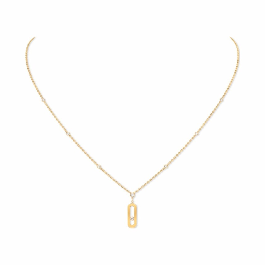 Messika Move Uno long length necklace, yellow gold, diamonds