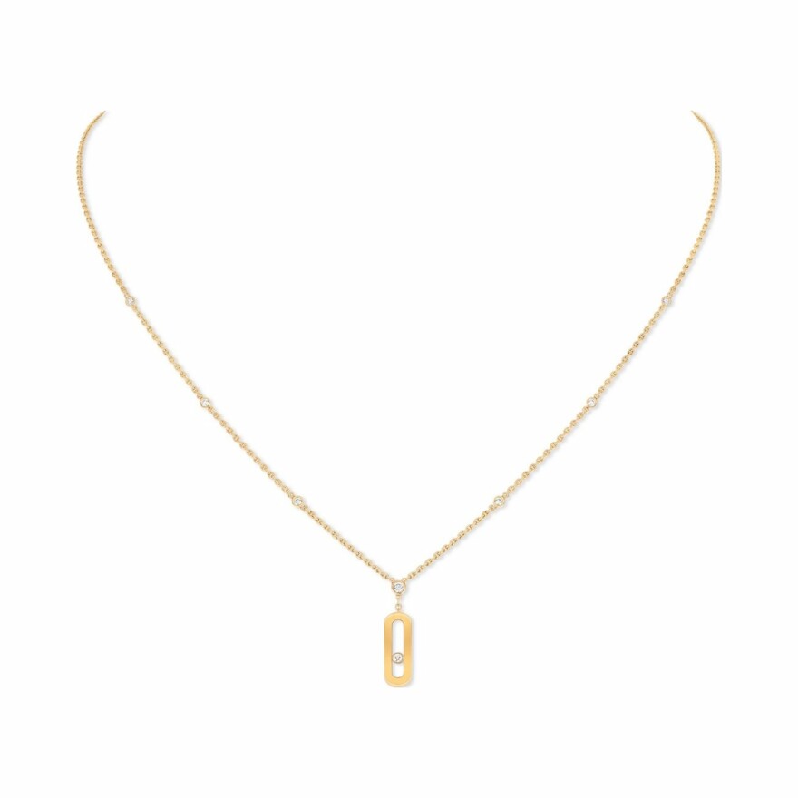 Collier long Messika Move Uno en or jaune et diamants