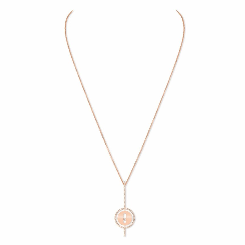 Messika Lucky Move Arrow necklace, rose gold, diamonds