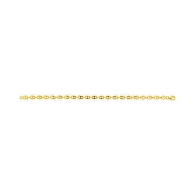 Collier maille grain-café en plaqué or, taille 50cm