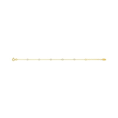 Bracelet en plaqué or et oxyde de zirconium