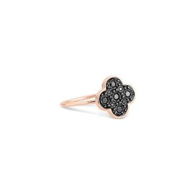 Bague Morganne Bello en or rose et diamants noirs