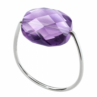 Bague Morganne Bello Friandise en or blanc et amethyste