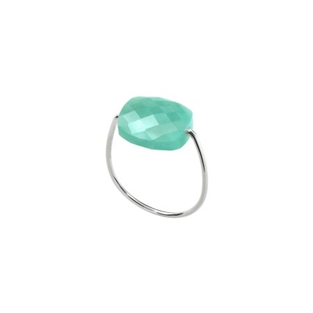 Bague Morganne Bello Friandise en or blanc et amazonite