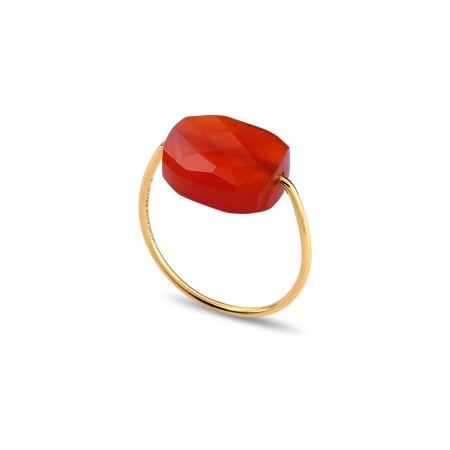 Bague Morganne Bello Friandise en or jaune et cornaline