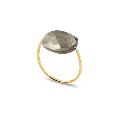 Bague Morganne Bello Friandise en or jaune et pyrite