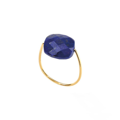 Bague Morganne Bello Friandise en or jaune et lapis lazuli