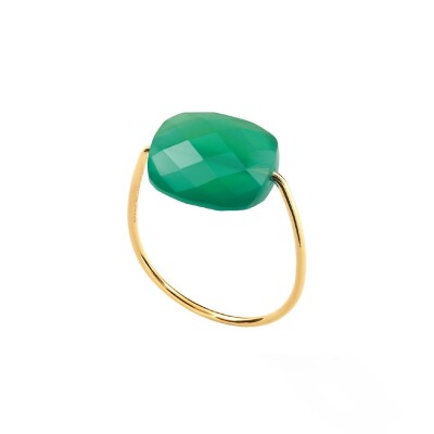 Bague Morganne Bello Friandise en or jaune et agate