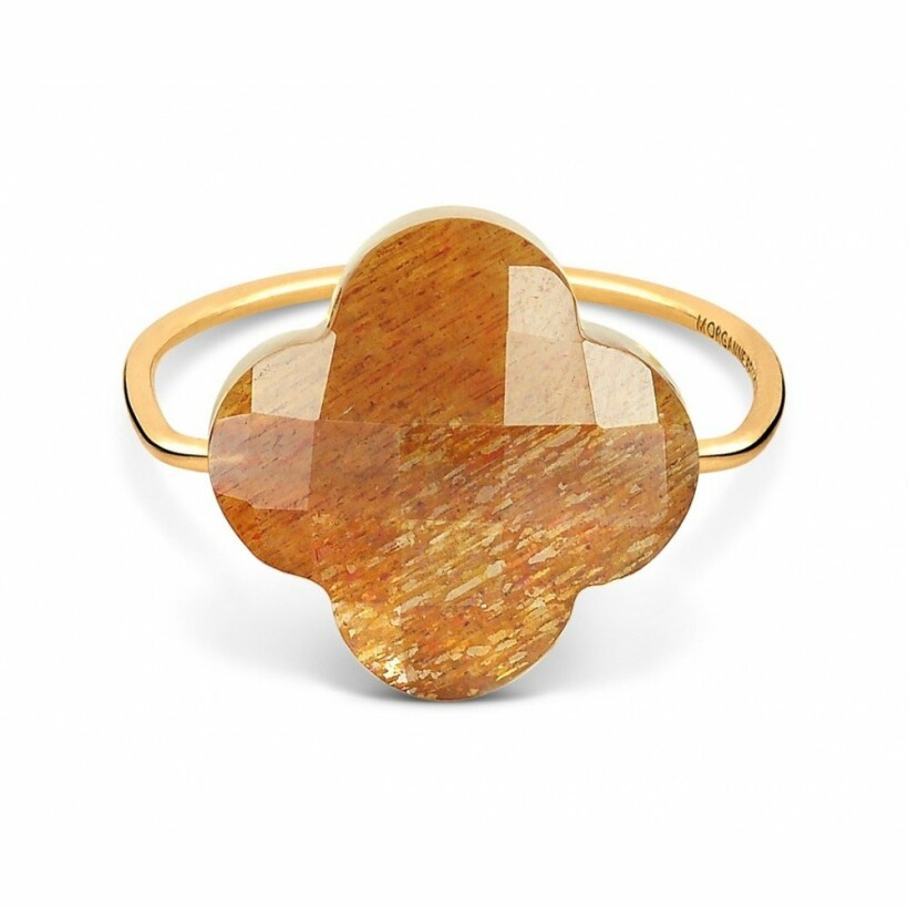 Bague Morganne Bello Friandise en or jaune et pierre de soleil doré