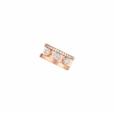 Mono boucle d'oreille milieu Messika Move Romane en or rose et diamants